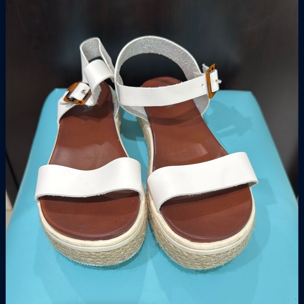 MIA White and Brown Espadrille Sandals